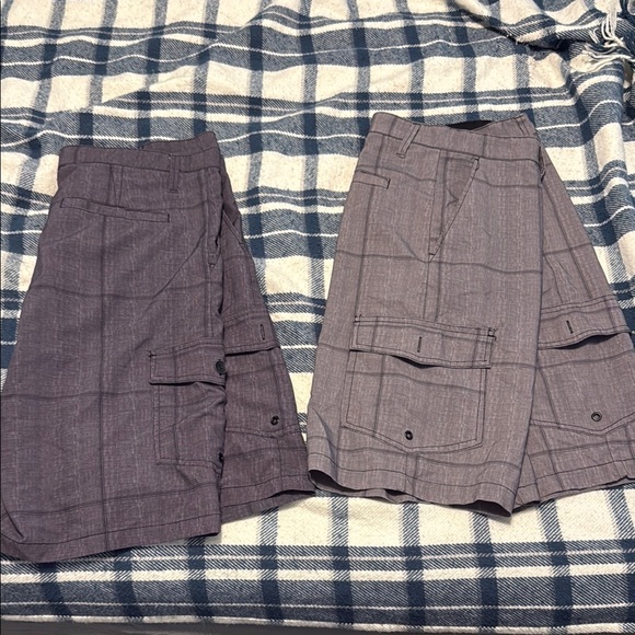 Short Cargo Tony Hawk Pour Garçon - Taille 10 (8-10) - Carreaux Taupe - Très Bon état